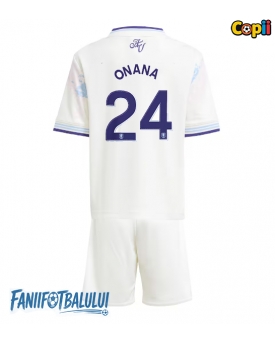 Aston Villa Amadou Onana #24 Echipament de Fotbal Replică 2025-26 Copii Treilea (+ Șorturi)